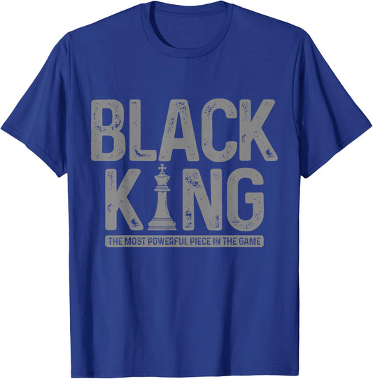 Black King Chess History Month Juneteenth African Pride T-Shirt - T-Shirt | Royal