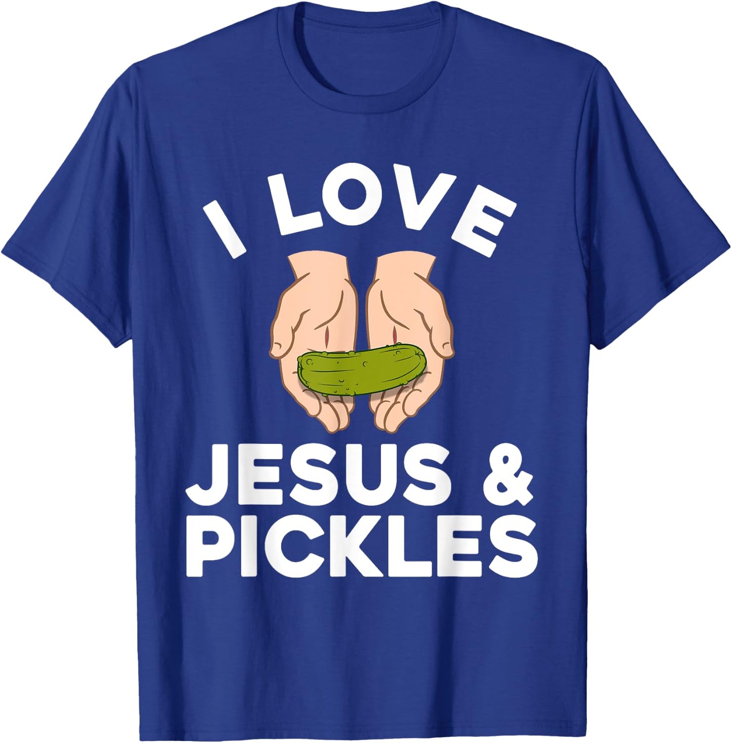 Cute Pickle Design Women Kids Jesus Pickle Lovers T-Shirt - T-Shirt | Royal
