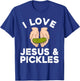 Cute Pickle Design Women Kids Jesus Pickle Lovers T-Shirt - T-Shirt | Royal