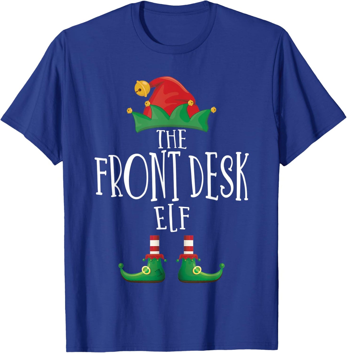 Front Desk Elf Shirt Funny Family Matching Group Christmas T-Shirt - T-Shirt | Royal