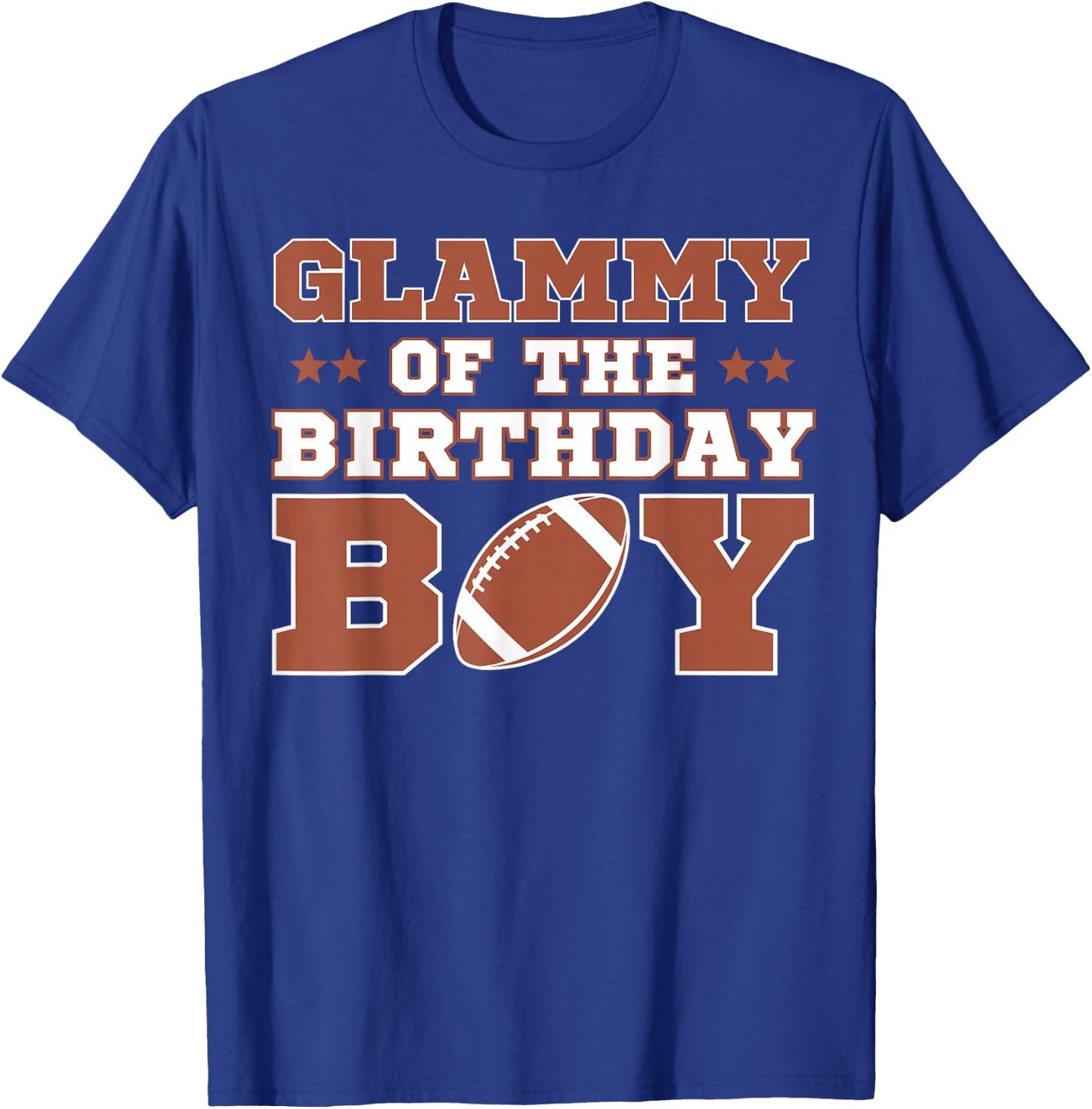 Glammy Of The Birthday Boy Football Kid 1st Bday Party Lover T-Shirt - T-Shirt | Royal