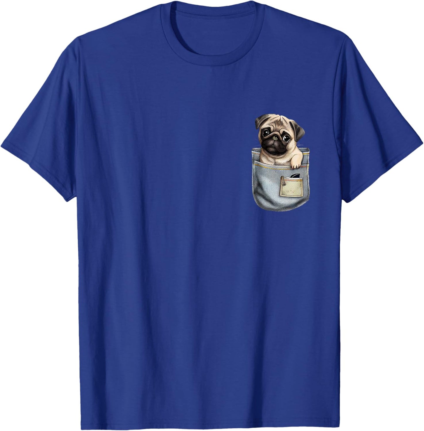 Baby Pug In A Pocket - Dog Breeder Pet Trainer Puppy Lover Women Girls Kids T-Shirt - T-Shirt | Royal