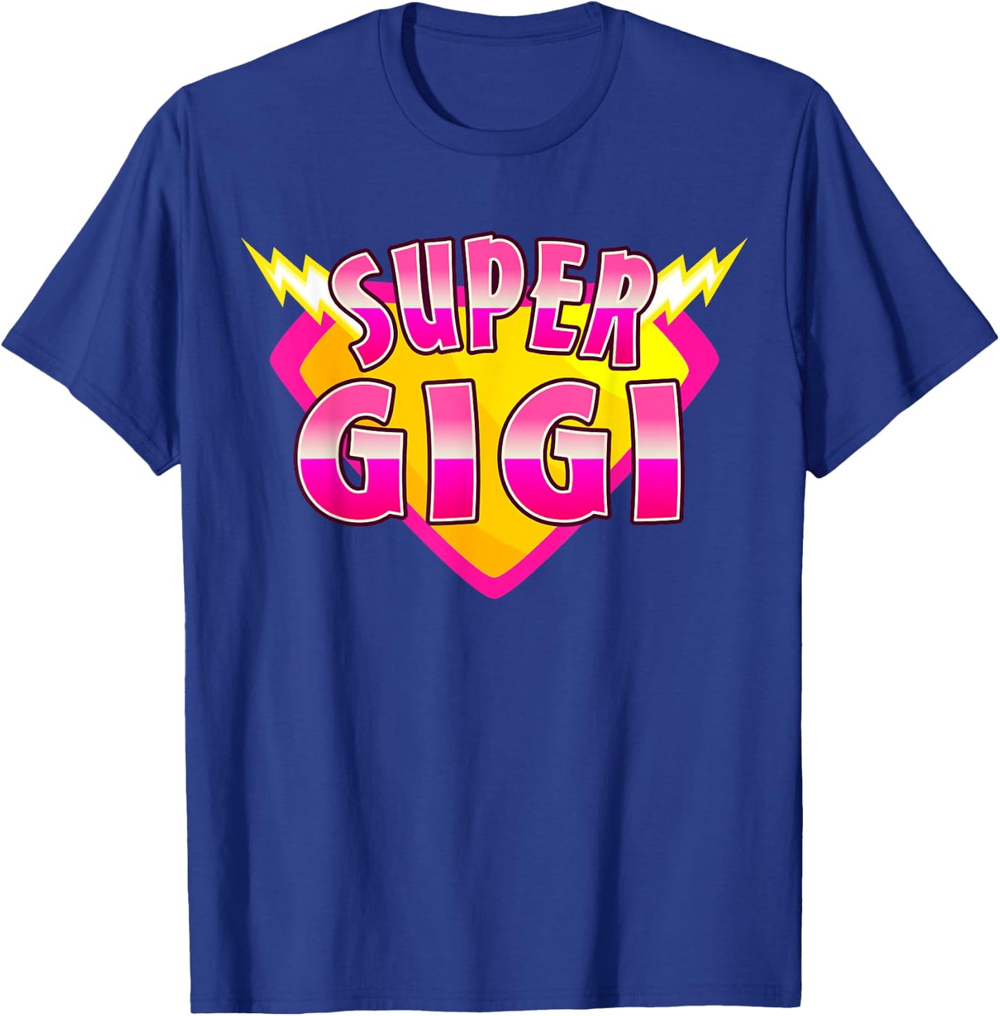 Super Gigi Superhero Grandmother Comic Book Family Matching T-Shirt - T-Shirt | Royal