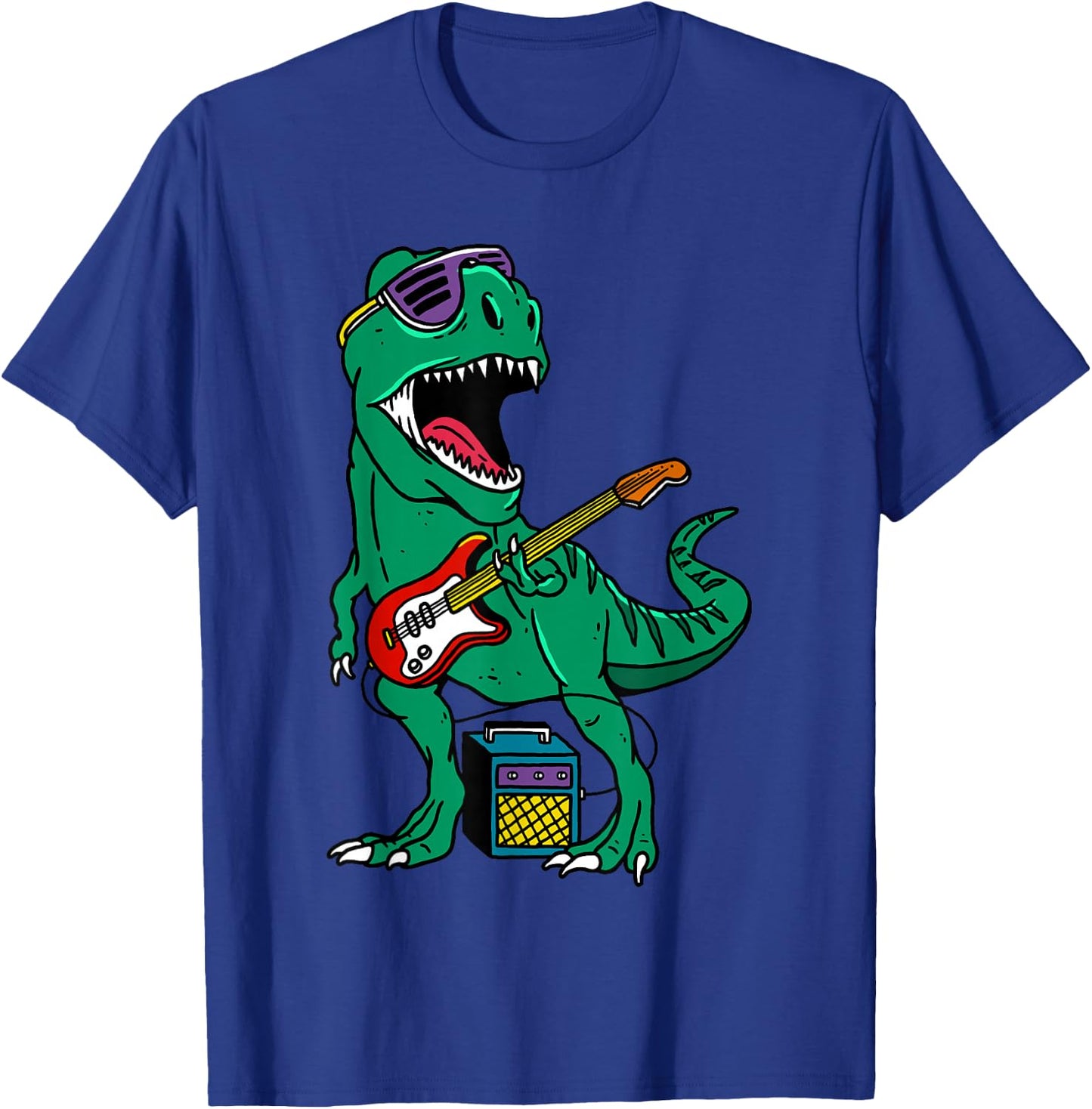 Dinosaur Rock'n Roll Dino Rock, Rocking Dinosaur Rock Bands T-Shirt - T-Shirt | Royal