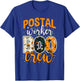 Postal Worker Boo Crew Funny Halloween Postal Worker T-Shirt - T-Shirt | Royal