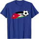 Jordan Flag Jersey Jordanian Soccer Team Jordanian T-Shirt - T-Shirt | Royal