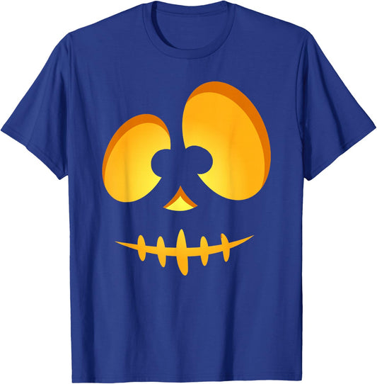 Jack O Lantern Scary Carved Pumpkin Scull Halloween Costume T-Shirt - T-Shirt | Royal