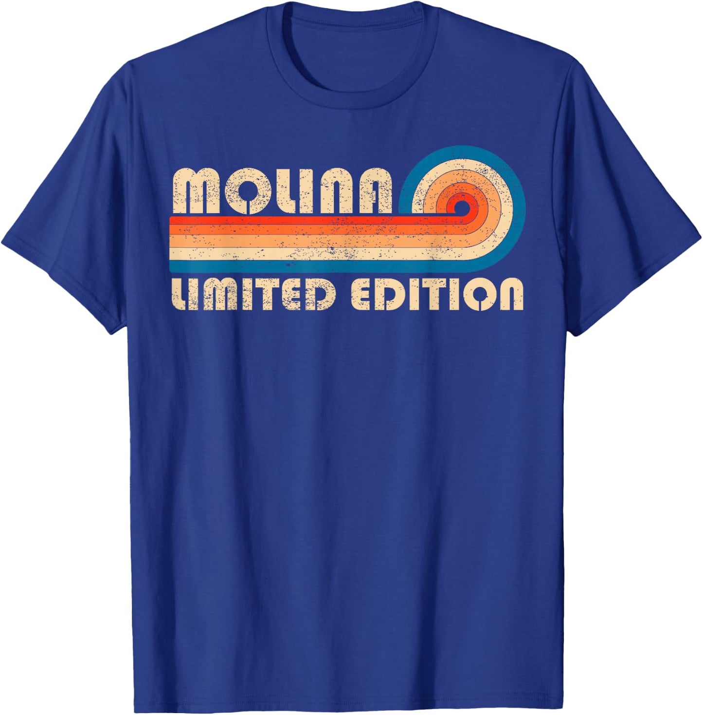 MOLINA Surname Retro Vintage 80s 90s Birthday Reunion T-Shirt - T-Shirt | Royal