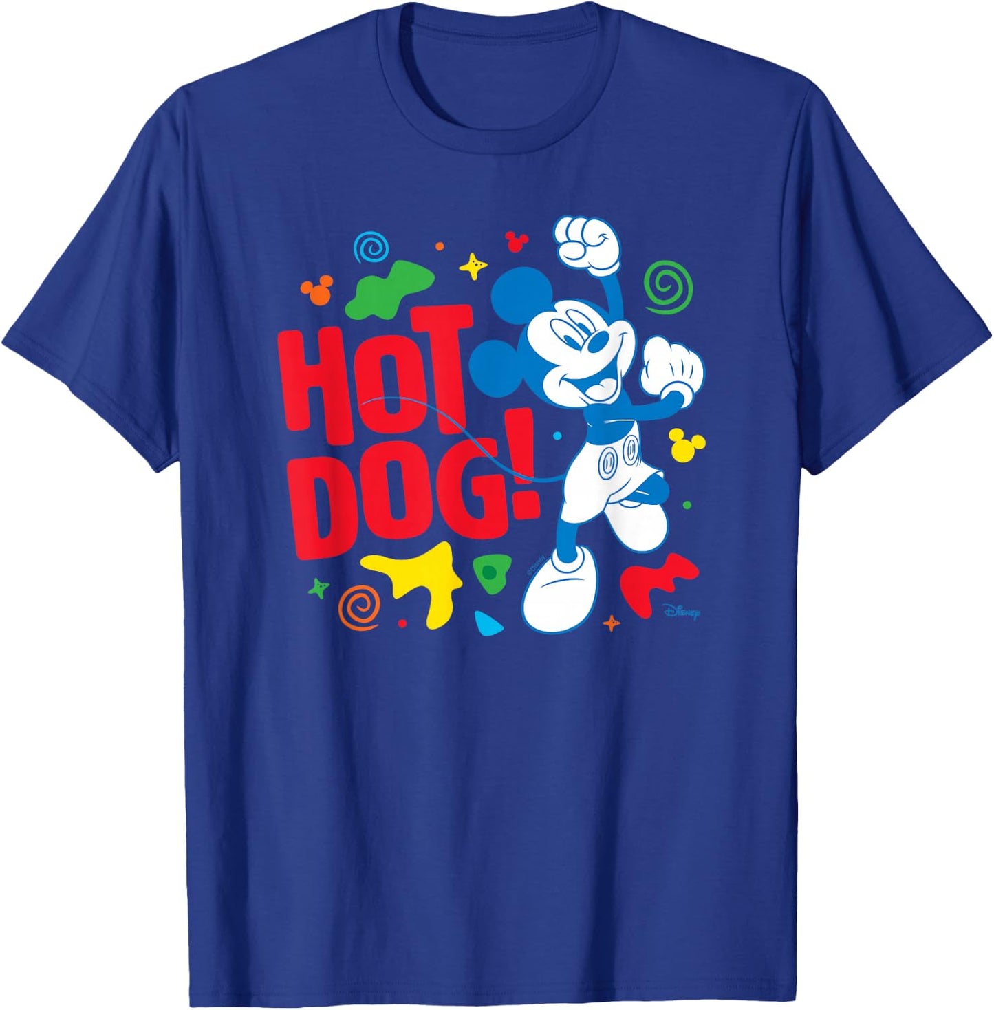 Mickey & Friends- Hot Dog Mickey T-Shirt - T-Shirt | Royal