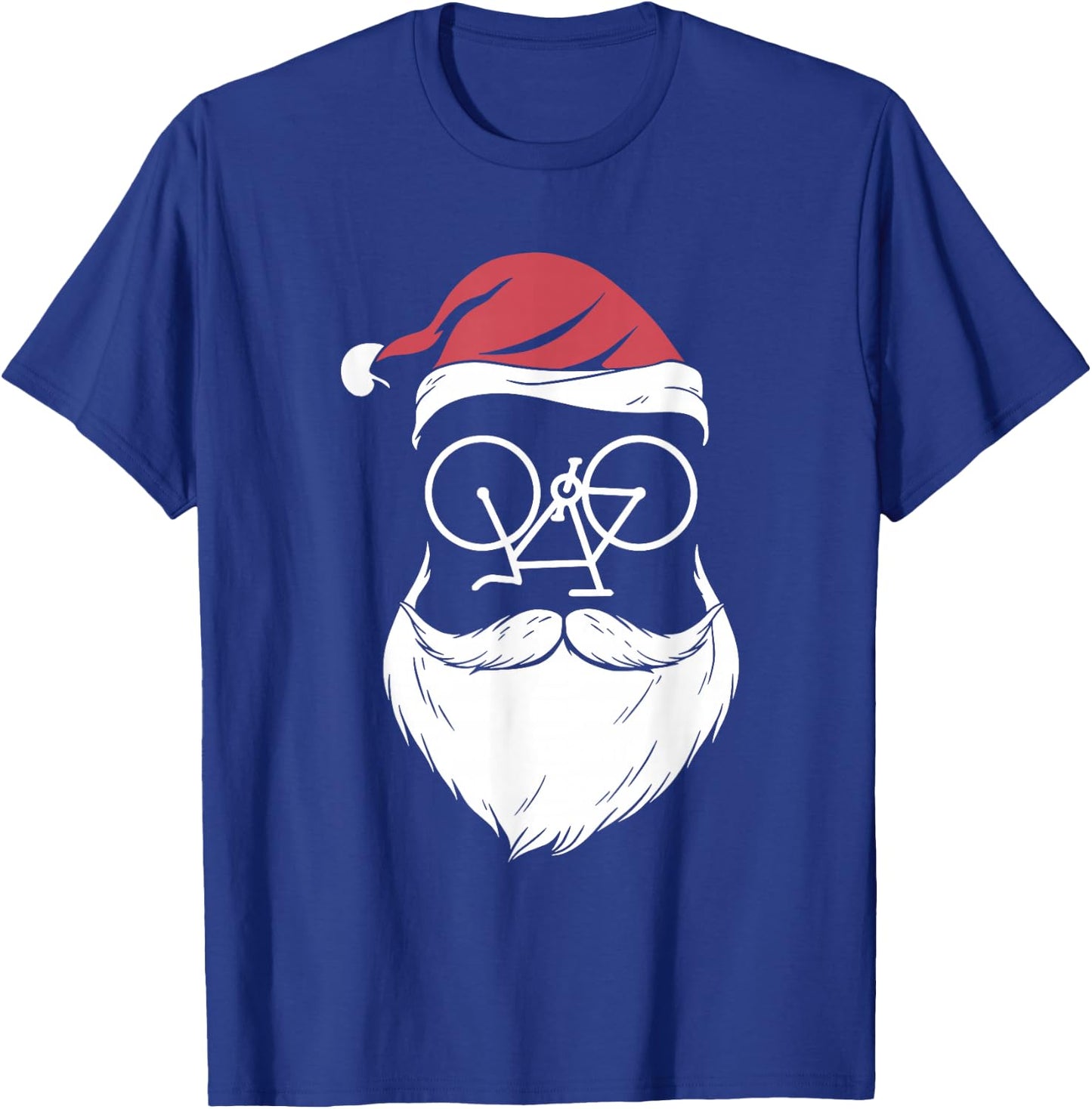 Santa Bike Sunglasses Christmas Pajama Cycling Biker Cyclist T-Shirt - T-Shirt | Royal