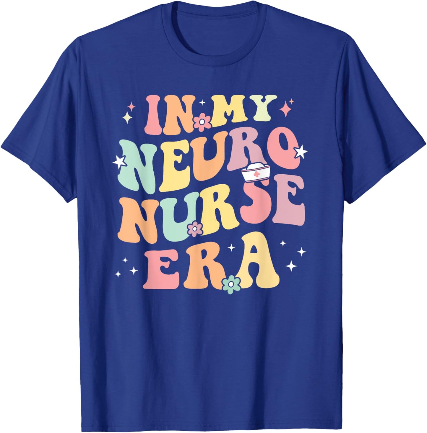 In My Neuro Nurse Era Retro Neuroscience Neurology Nursing T-Shirt - T-Shirt | Royal