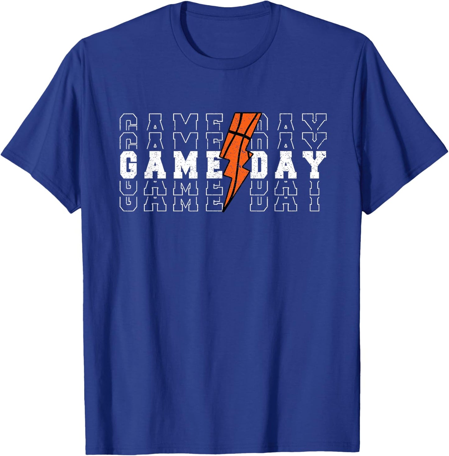Game Day Basketball Lightning Sport Player Coach Supporter T-Shirt - T-Shirt | Royal