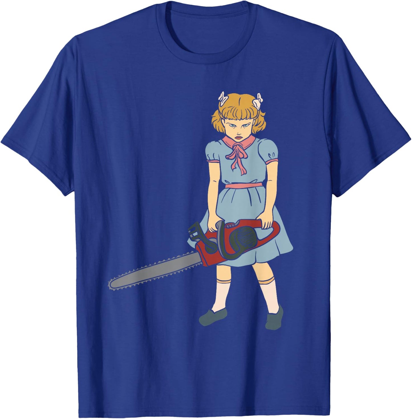 Chainsaw Girl - Gothic Punk Goth Horror Fan - Saw Chainsaws T-Shirt - T-Shirt | Royal
