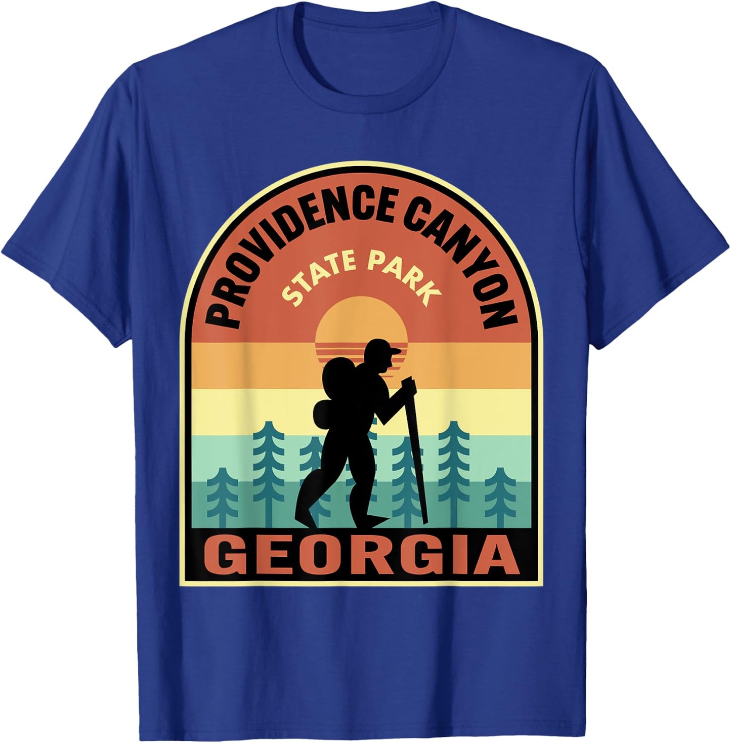 Providence Canyon State Park Georgia Retro Hiking T-Shirt - T-Shirt | Royal