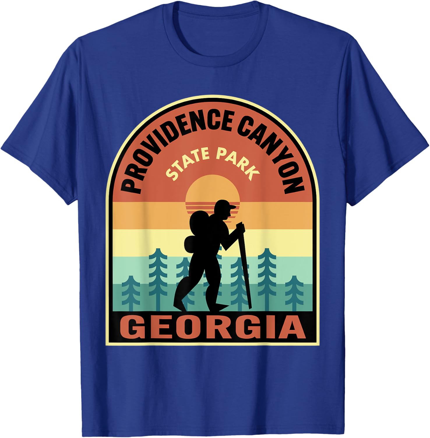 Providence Canyon State Park Georgia Retro Hiking T-Shirt - T-Shirt | Royal
