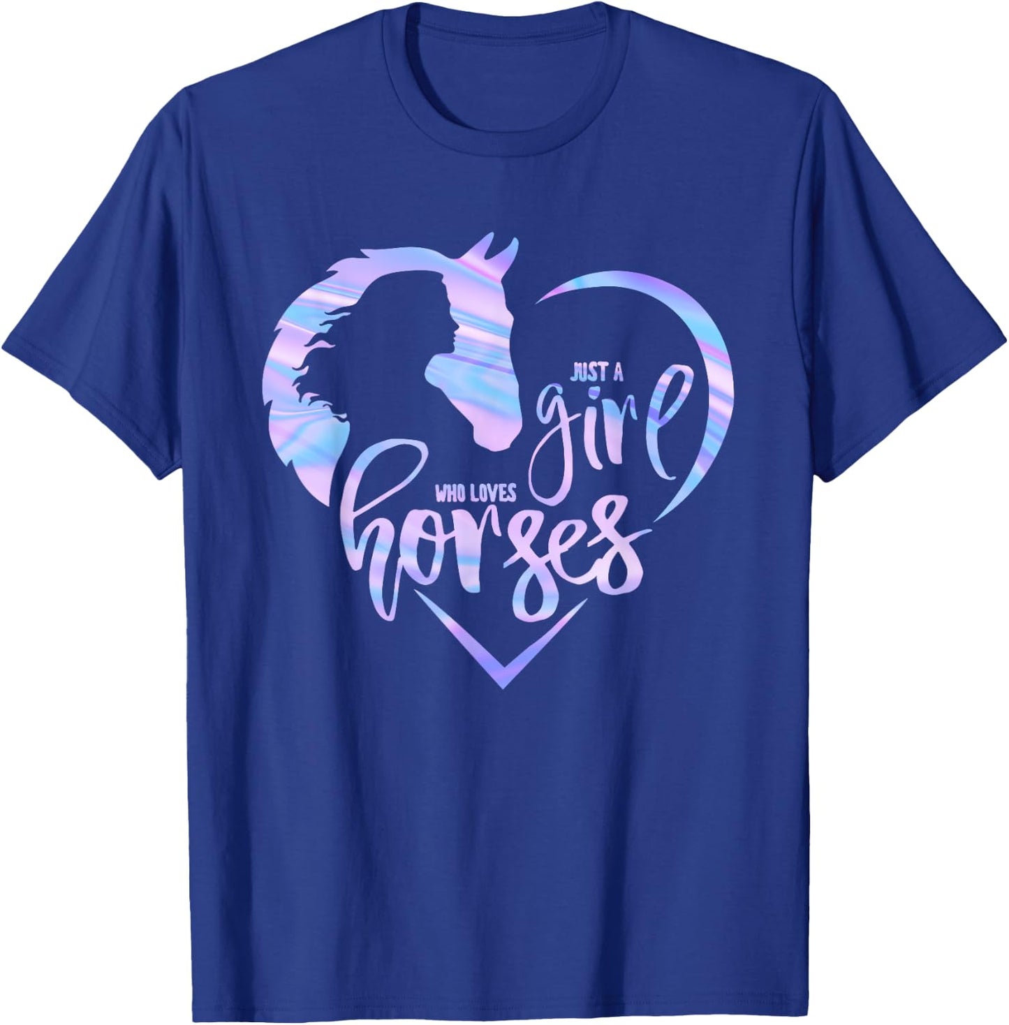 Just A Girl Who Loves Horses Shirt For Horses Lover T-Shirt - T-Shirt | Royal