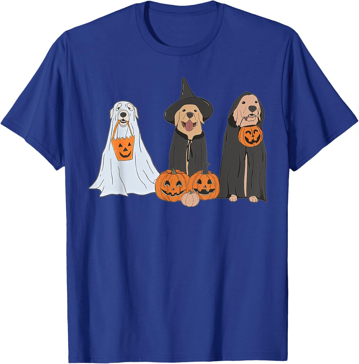 Halloween Labrador Golden Retriever T-Shirt - T-Shirt | Royal