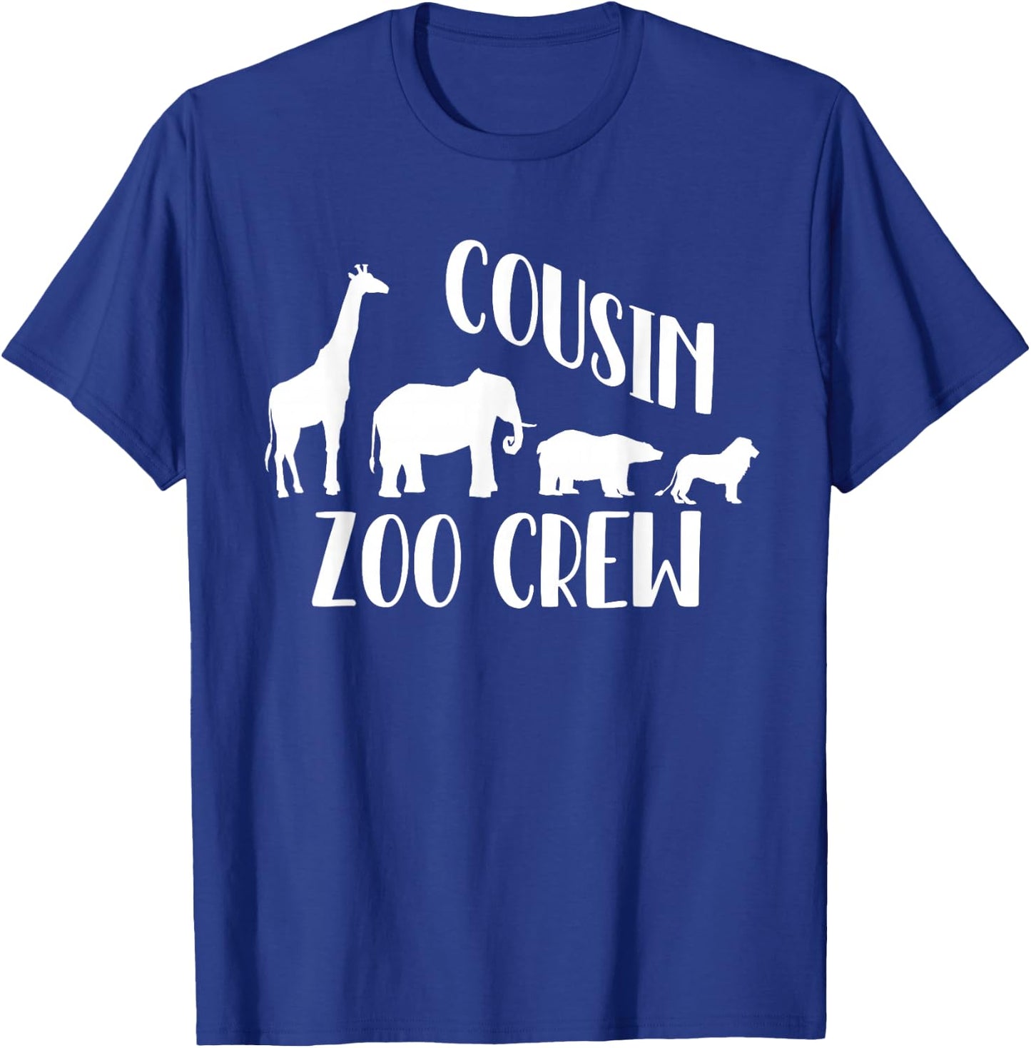 Cousin Zoo Crew Giraffe Elephant Circus Animal Lover T-Shirt - T-Shirt | Royal