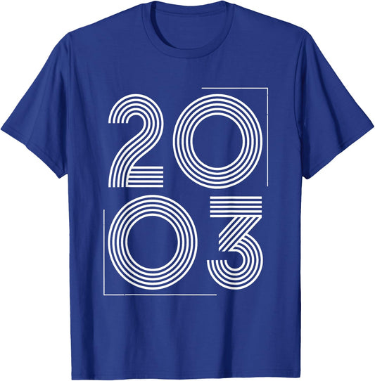 Vintage 2003 T Shirts Retro Funny 2003 Birthday T-Shirt - T-Shirt | Royal