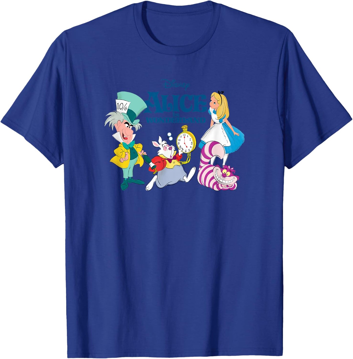 Disney Alice in Wonderland Group Shot & Logo T-Shirt - T-Shirt | Royal