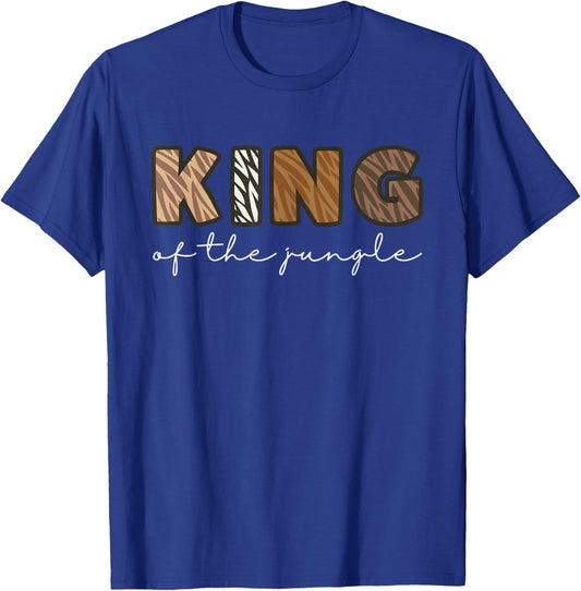 King Of The Jungle Zoo Theme Birthday Safari Jungle Party T-Shirt - T-Shirt | Royal