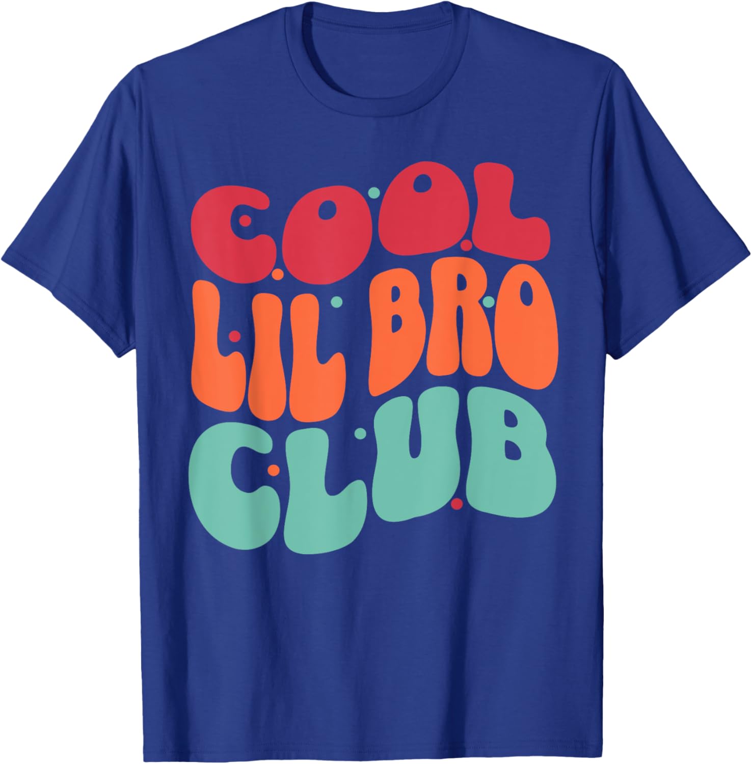 Cool Lil Bro Club Groovy Little Brother Retro 70s Sibling T-Shirt - T-Shirt | Royal
