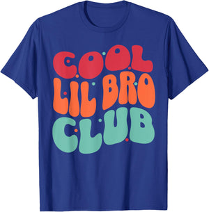 Cool Lil Bro Club Groovy Little Brother Retro 70s Sibling T-Shirt - T-Shirt | Royal