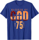Blessed By God For 75 Years 75th Birthday Religious Theme T-Shirt - T-Shirt | Royal