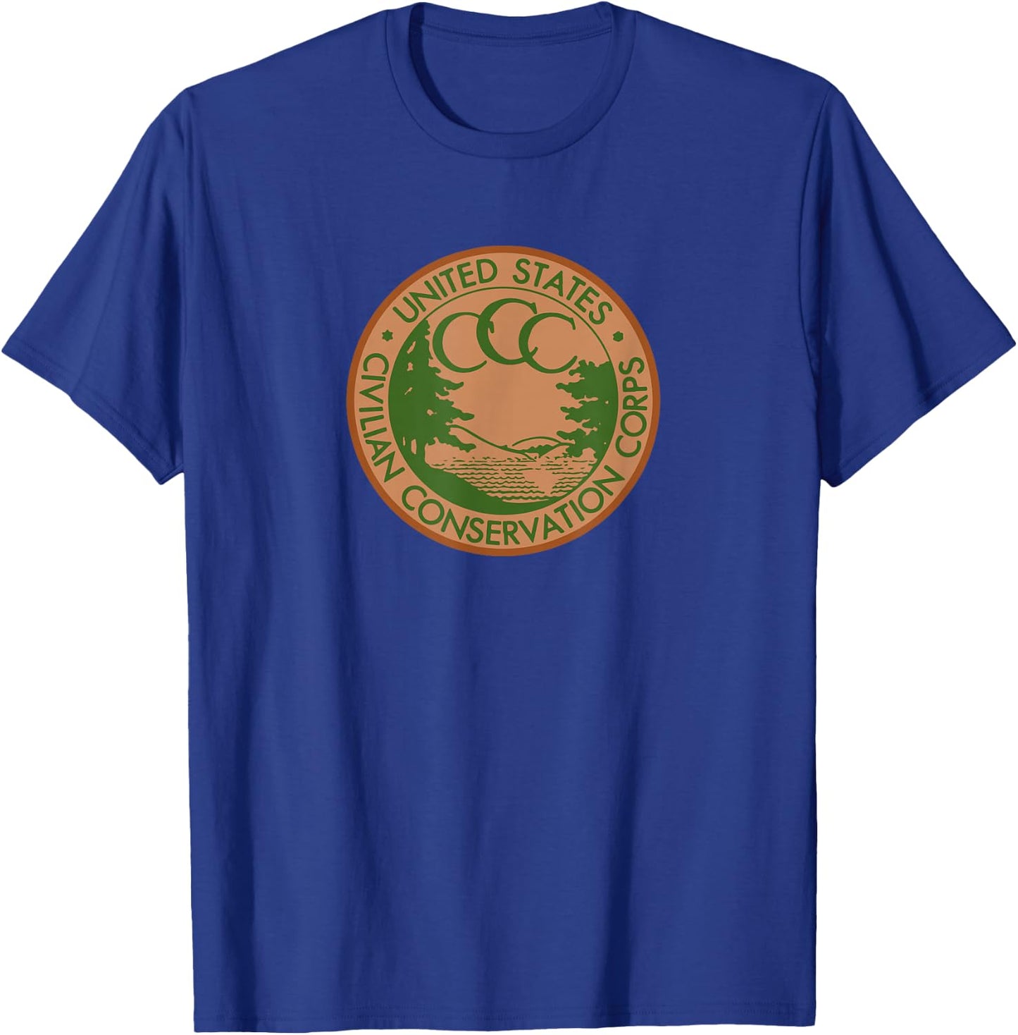Civilian Conservation Corps CCC Logo Retro Outdoors 1930s T-Shirt - T-Shirt | Royal