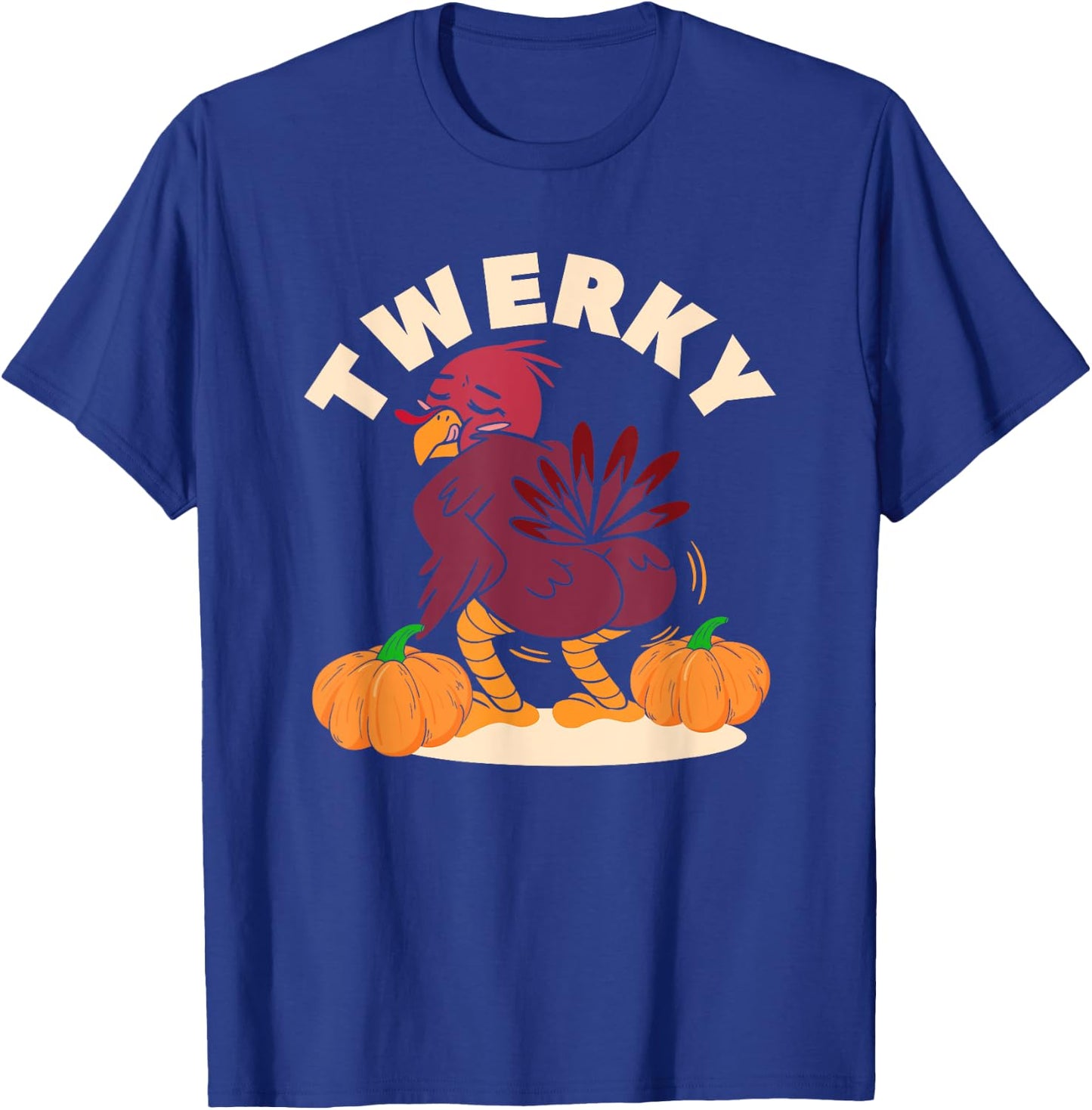 Twerky Turkey Butt Funny Thanksgiving Twerk Dab Dance T-Shirt - T-Shirt | Royal