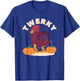 Twerky Turkey Butt Funny Thanksgiving Twerk Dab Dance T-Shirt - T-Shirt | Royal