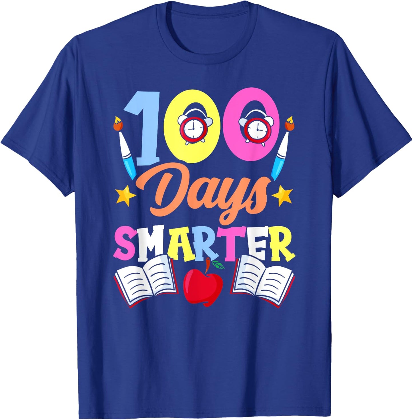 100 Days Smarter Sayings Sweet Cute Team T-Shirt - T-Shirt | Royal