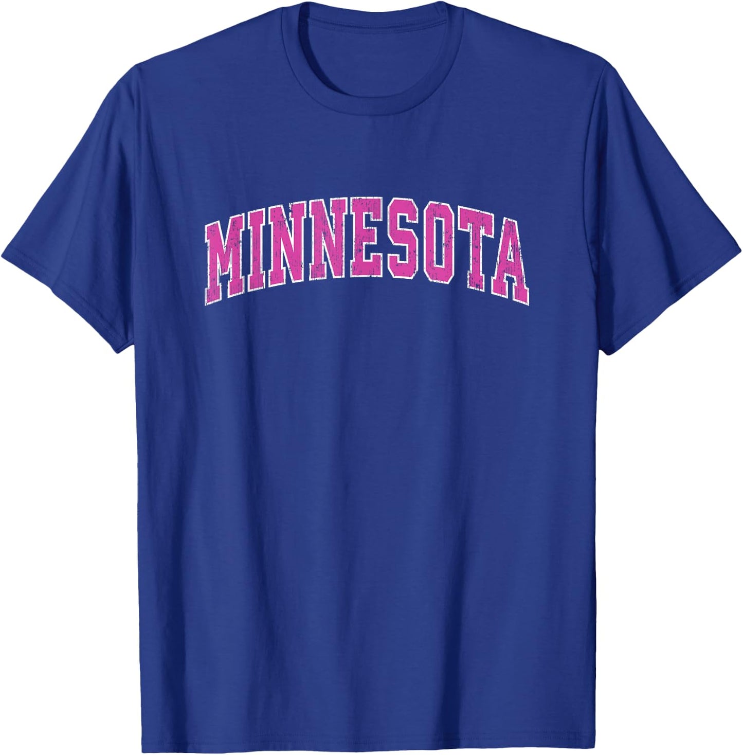 Minnesota MN Vintage Sports Design Pink Design T-Shirt - T-Shirt | Royal