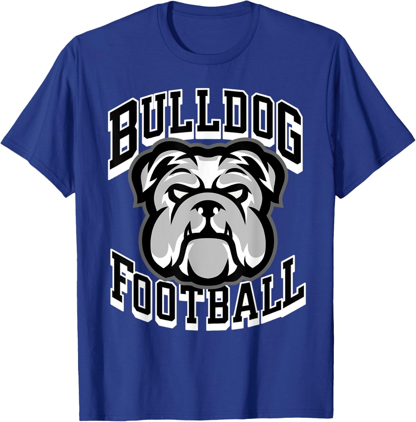 Bulldogs Football Game Day Print Mom Dad Black T-Shirt - T-Shirt | Royal