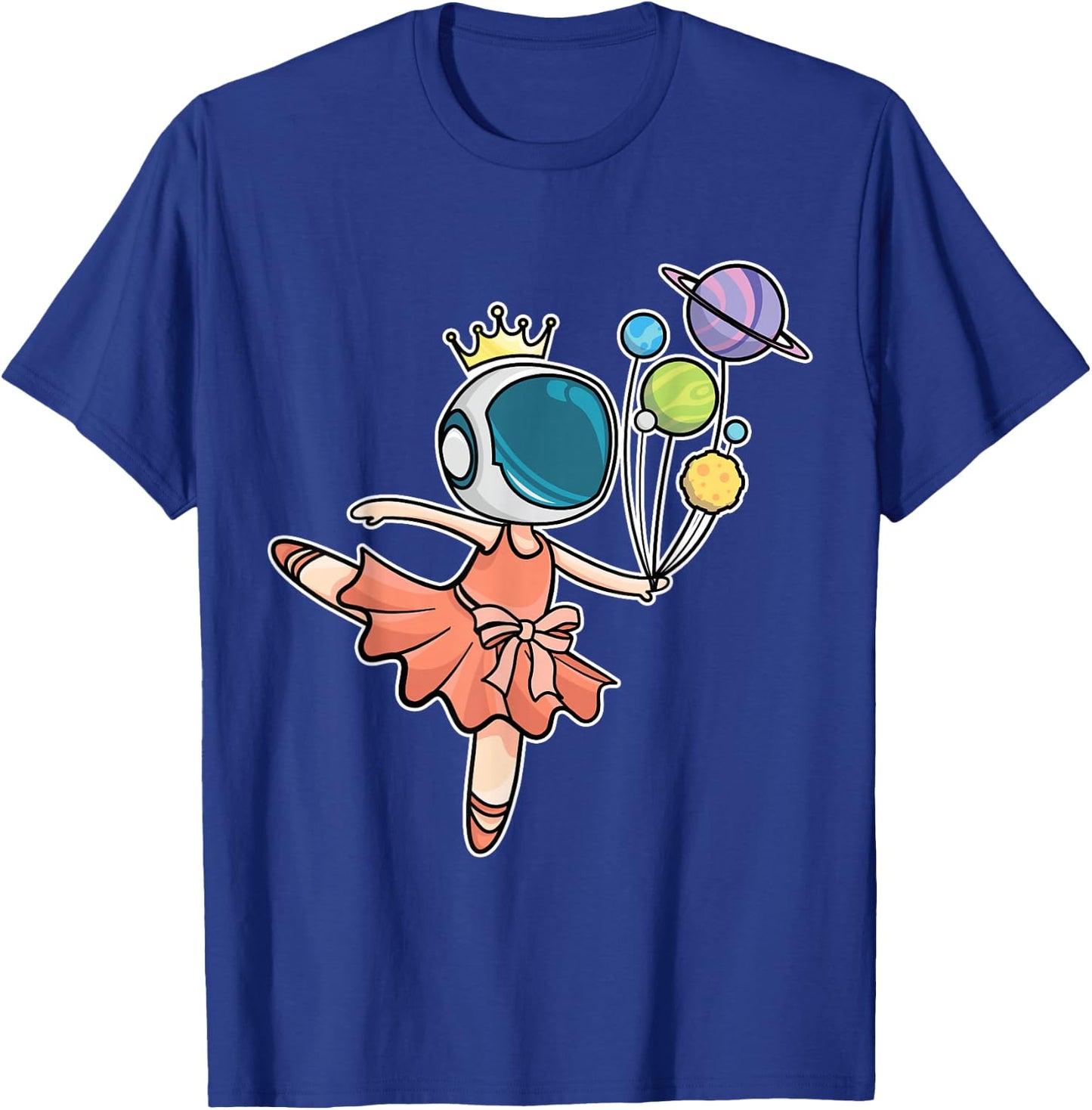 Cute Ballerina Girl Space Astronaut T-Shirt - T-Shirt | Royal