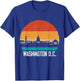 Washington D.C. USA Retro Vintage Sunset Skyline T-Shirt - T-Shirt | Royal