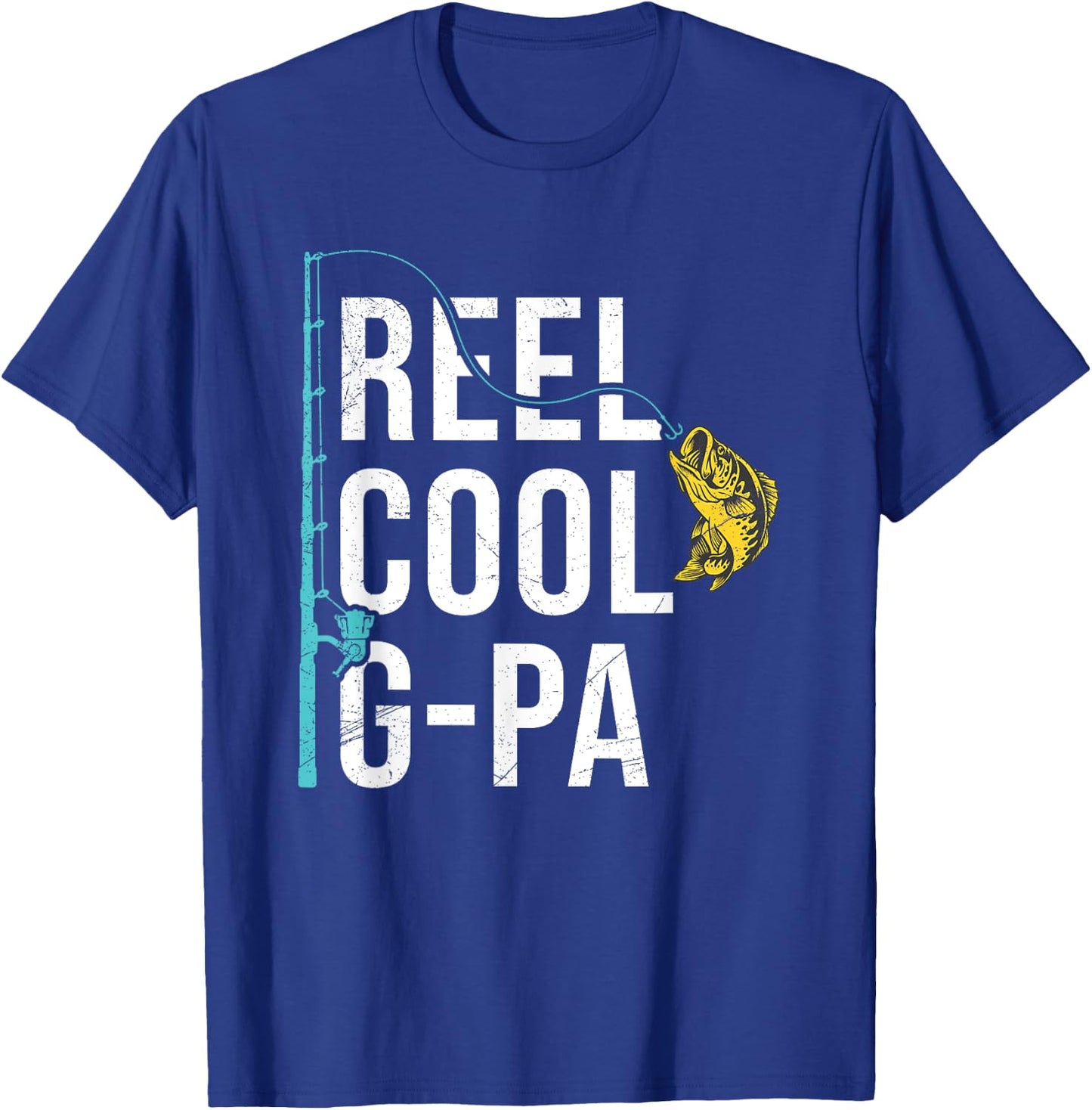 Reel Cool G-Pa Fishing Shirt Funny Grandpa Father's Day T-Shirt - T-Shirt | Royal