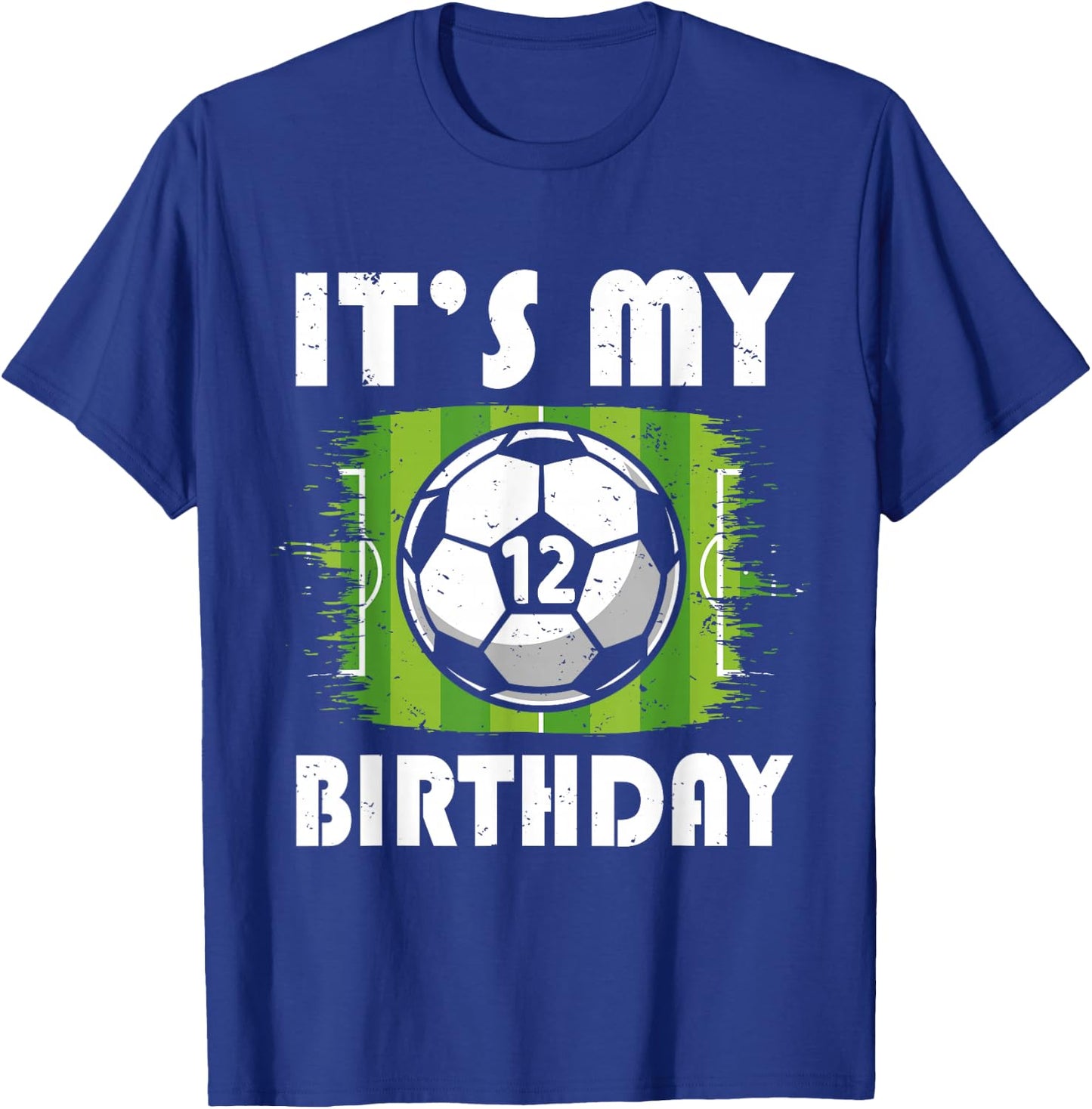 12 Years Old Kids Soccer Player 12th Birthday Boy T-Shirt - T-Shirt | Royal