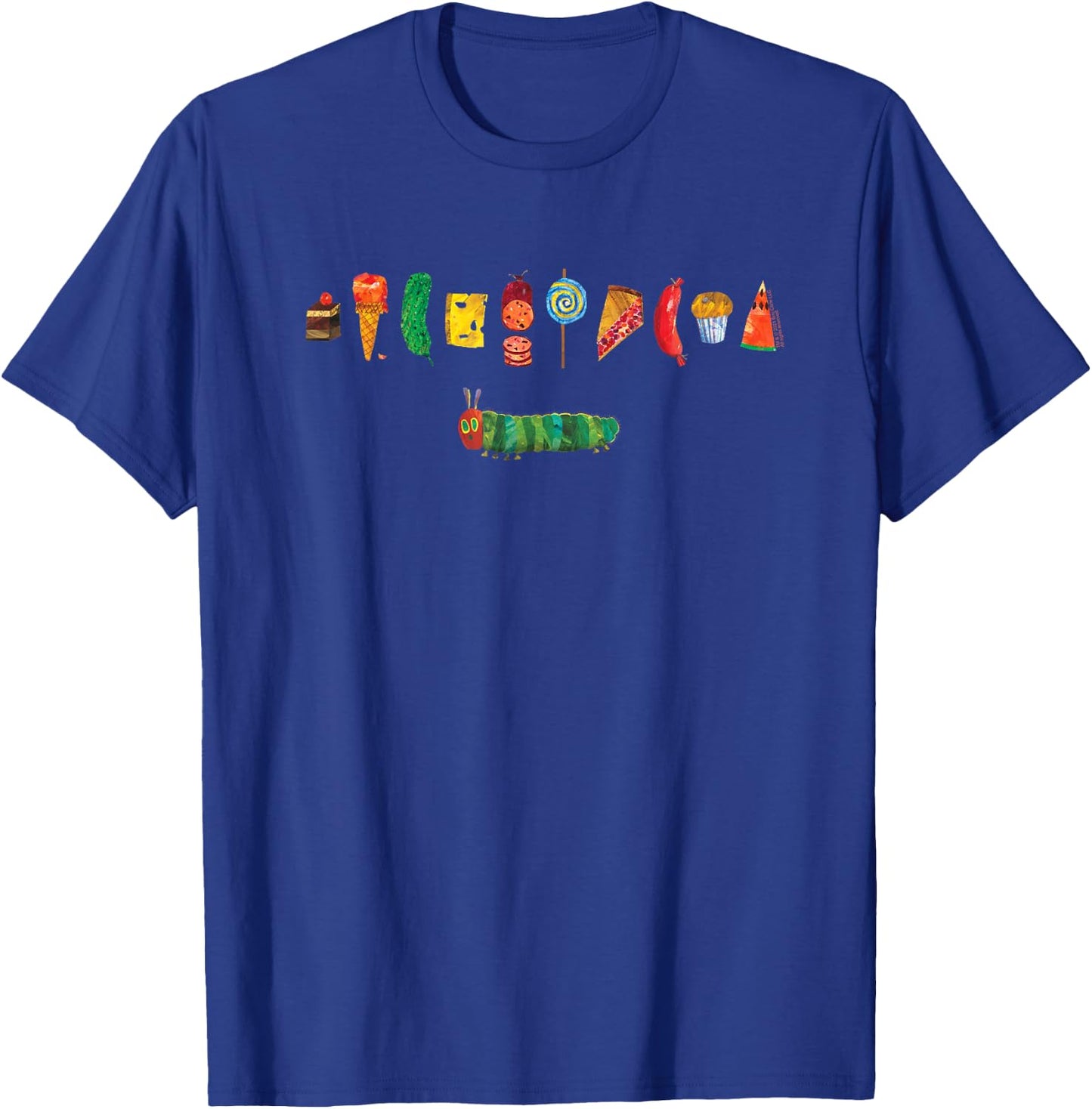Eric Carle The Very Hungry Caterpillar Feast Children's Book T-Shirt - T-Shirt | Royal