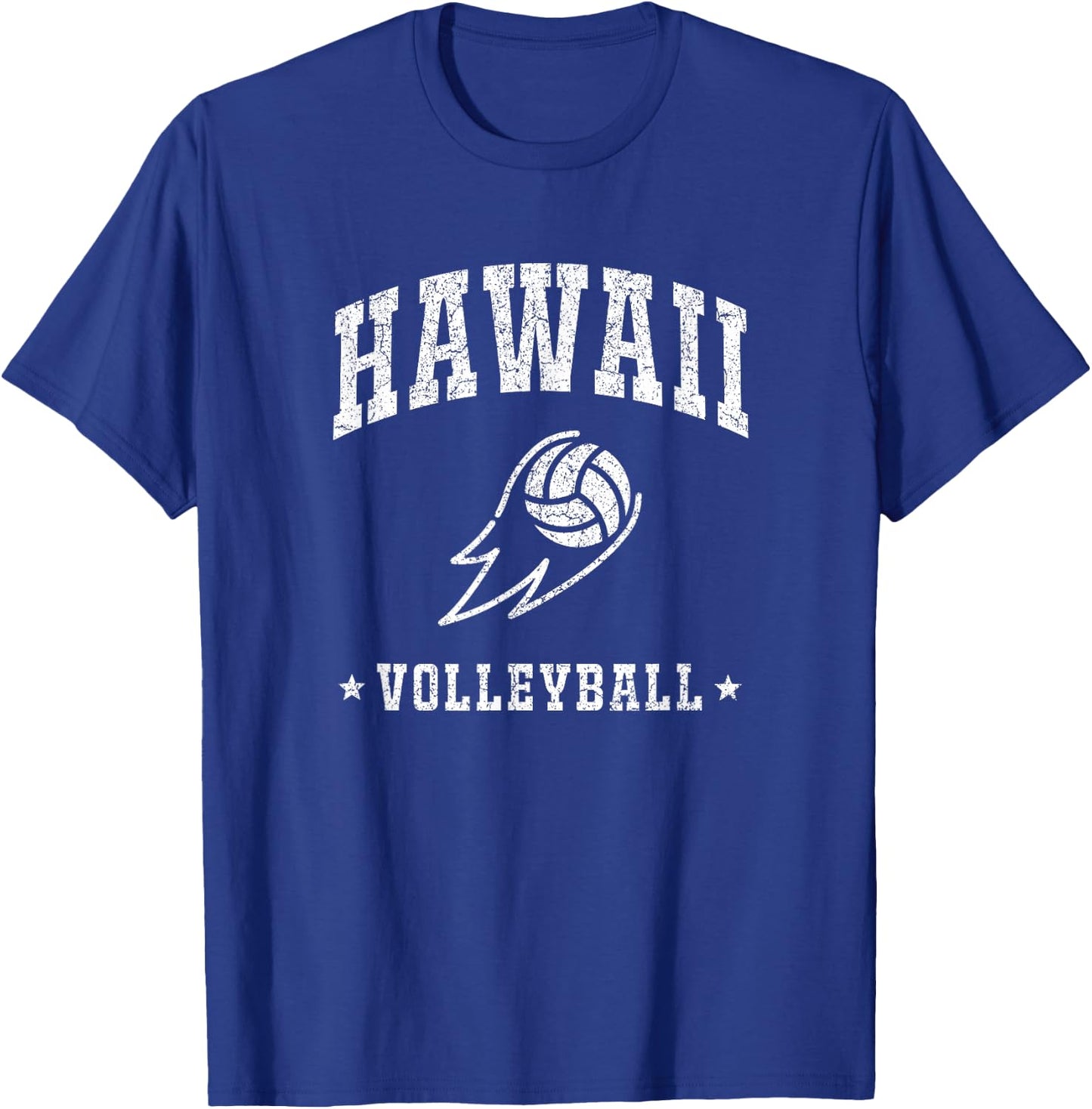 Hawaii Volleyball Vintage Gameday Retro Volleyball Lover T-Shirt - T-Shirt | Royal