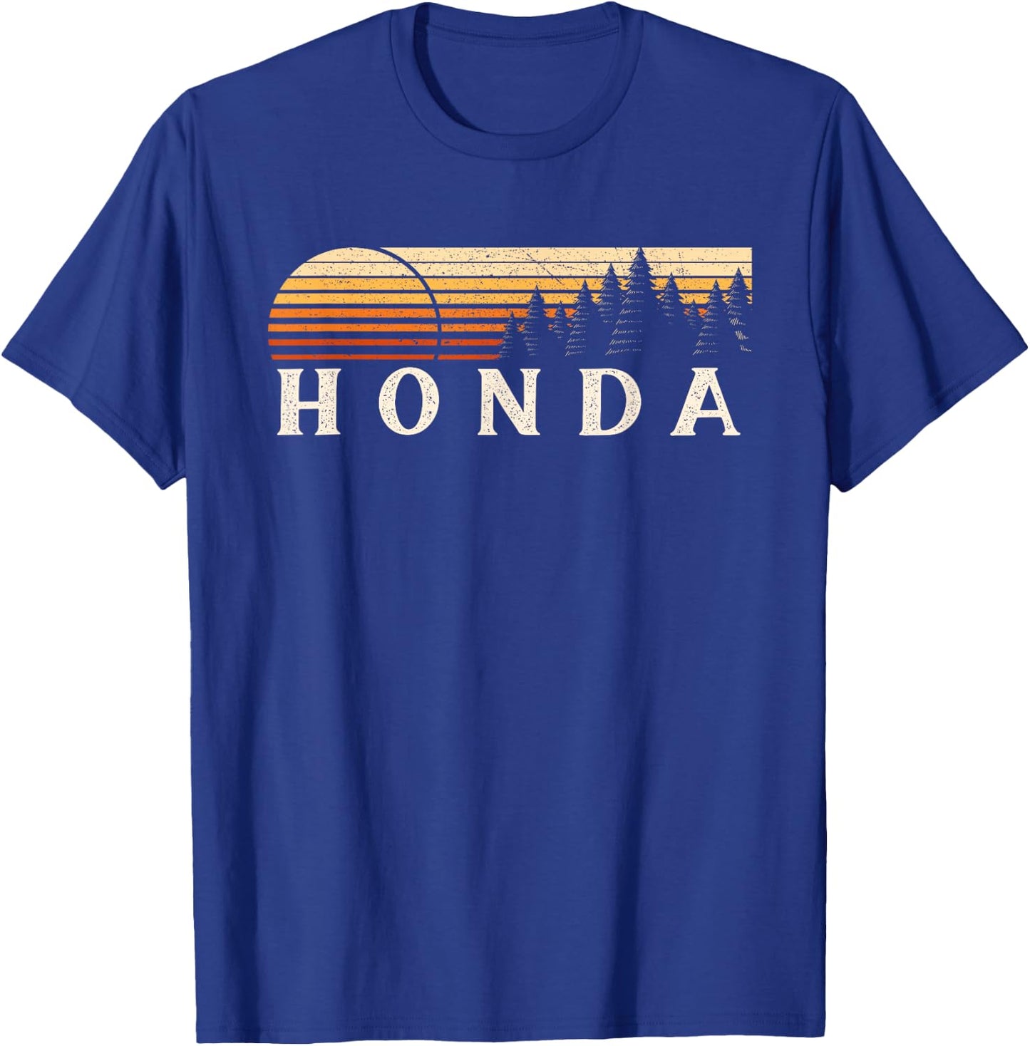 Honda, CA Vintage Evergreen Sunset Eighties Retro T-Shirt - T-Shirt | Royal