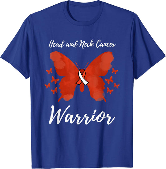 Warrior Head and Neck Cancer Awareness T-Shirt - T-Shirt | Royal