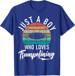 Bounce Just a Boy who loves Trampolining Trampoline Boy T-Shirt - T-Shirt | Royal