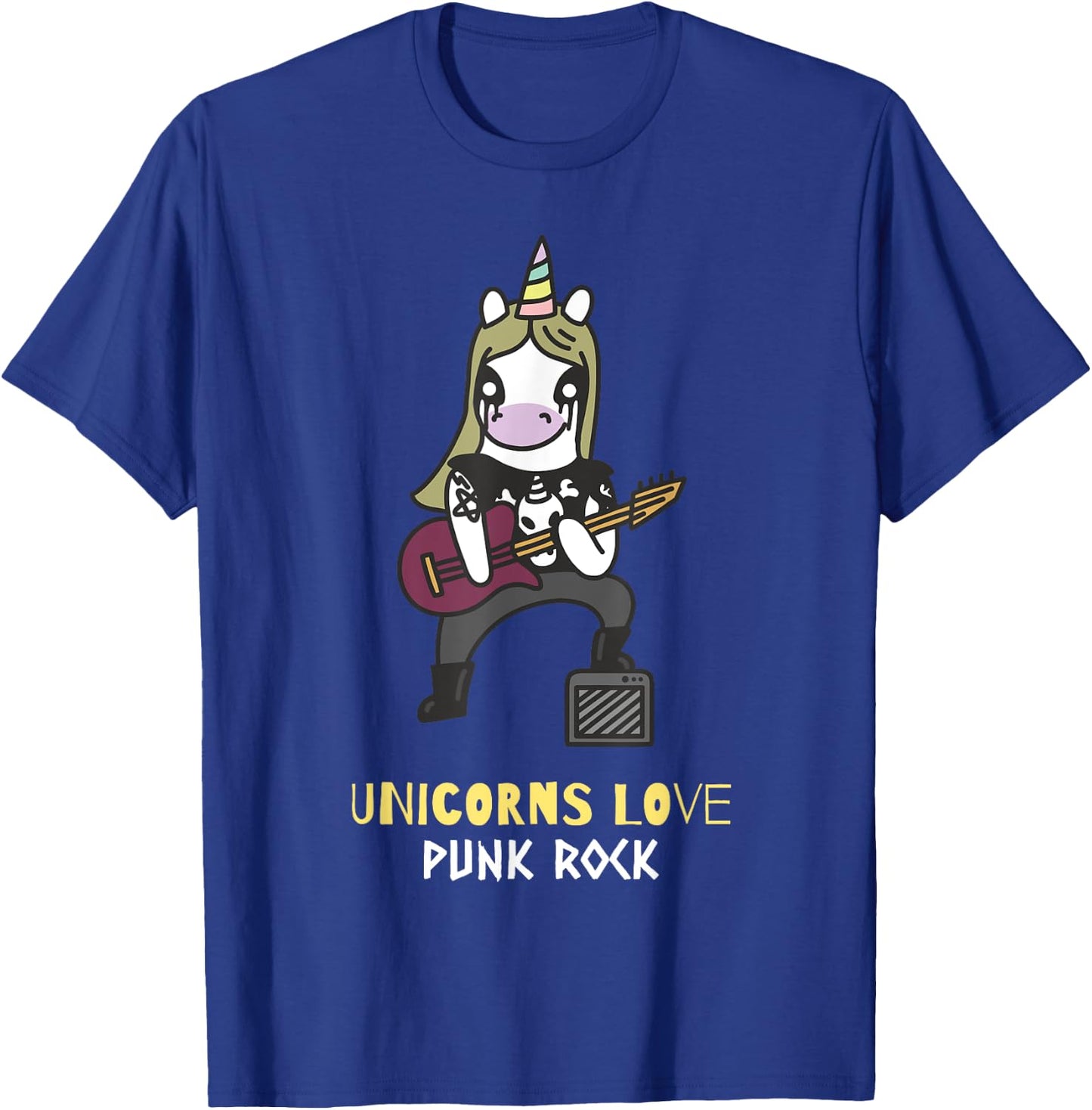 Punk Rock Unicorn Band Unicorns Love Punk Rock T-Shirt - T-Shirt | Royal