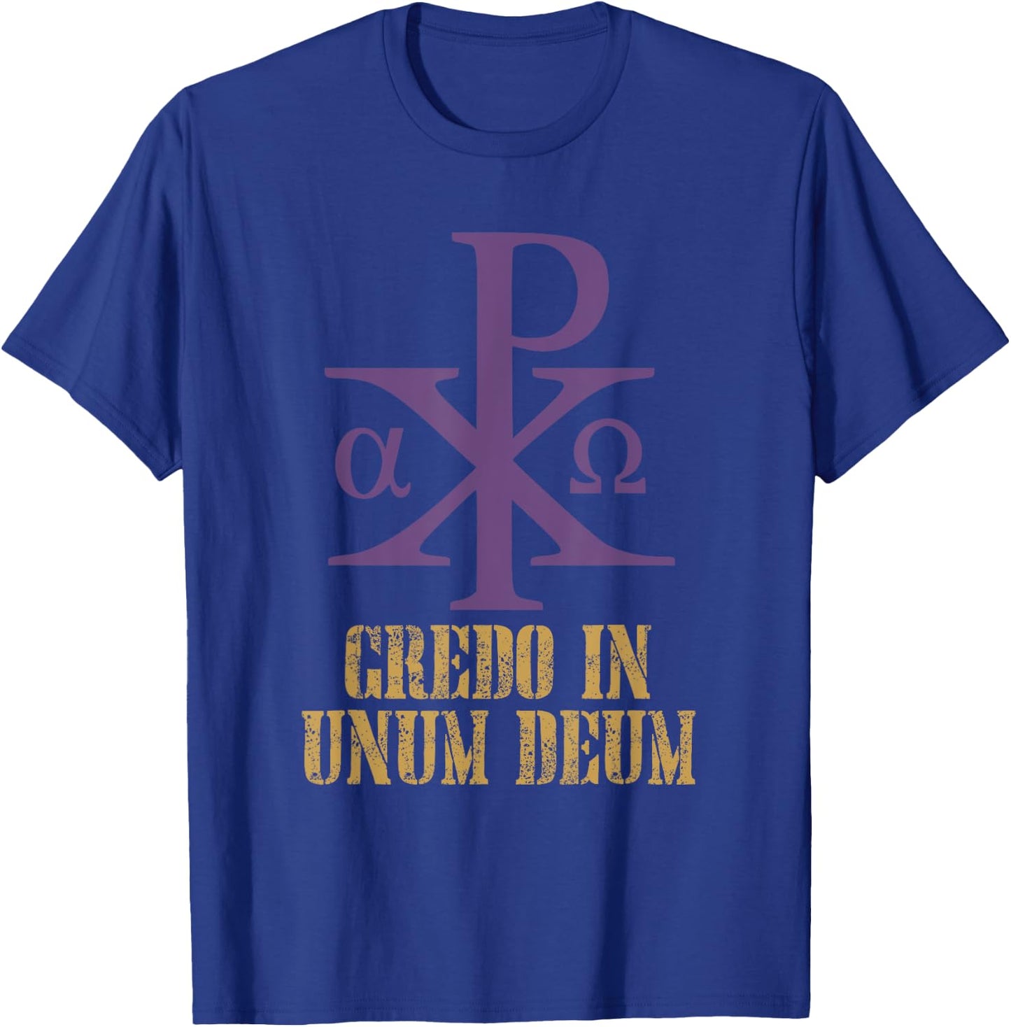Chi Rho Christogram Catholic T-Shirt - T-Shirt | Royal