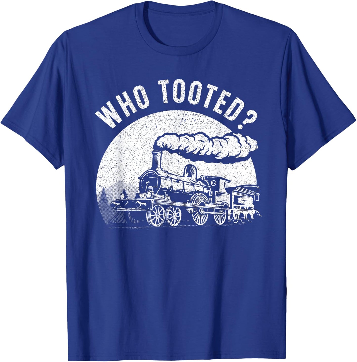 Cute Train Art Women Train Collector Railroad Lover T-Shirt - T-Shirt | Royal