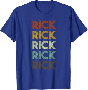 Retro Rick Vintage Distressed Style T-Shirt - T-Shirt | Royal
