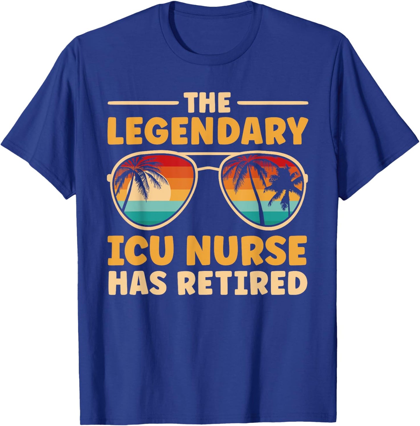 Retired ICU Nurse Retirement T-Shirt - T-Shirt | Royal
