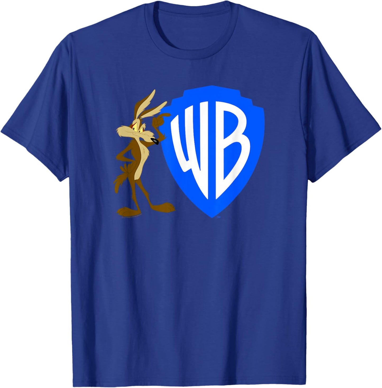 WB100 Wile E. Coyote Warner Bros. Classic Badge Logo T-Shirt - T-Shirt | Royal