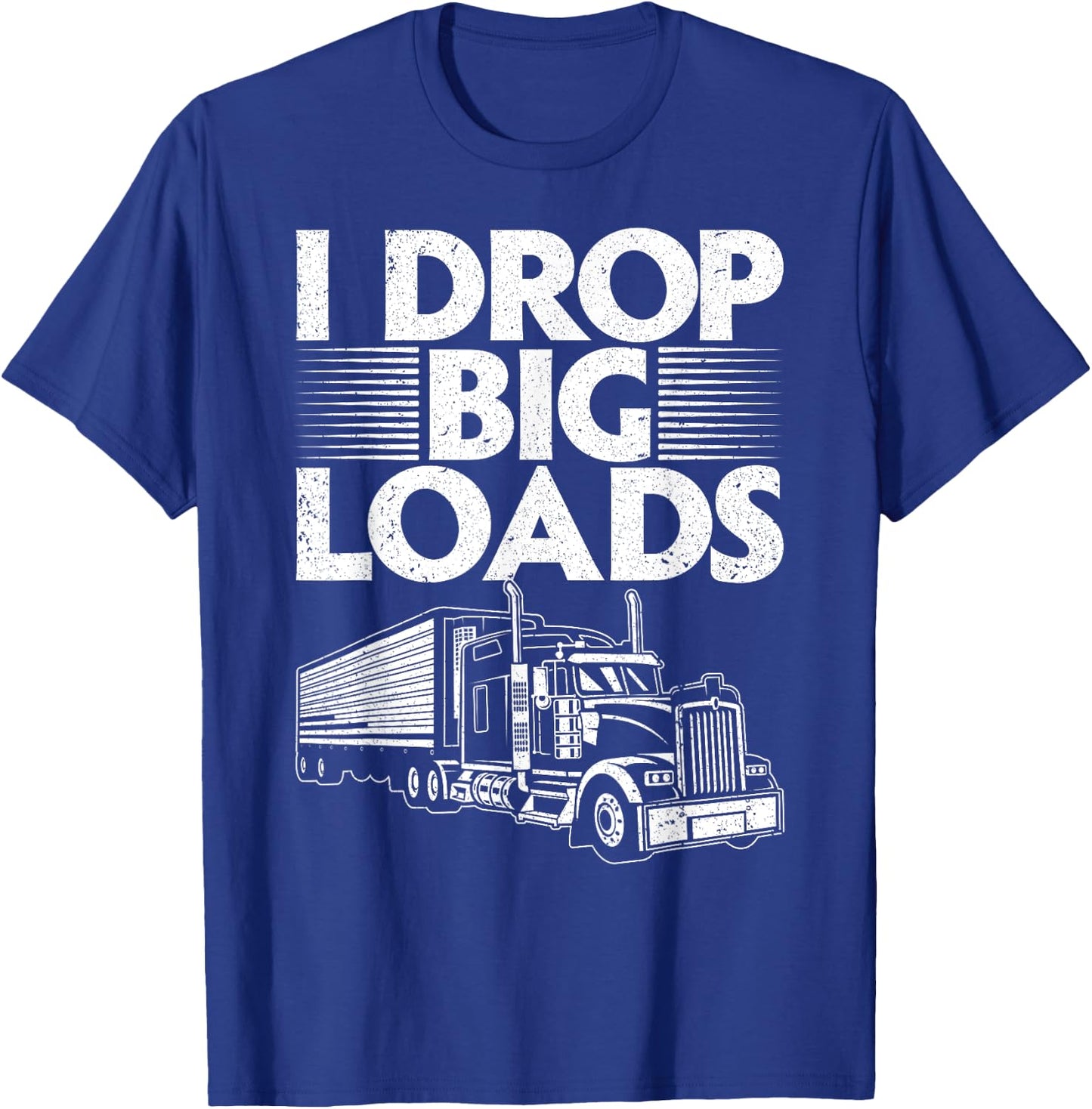 Funny Trucker Design Women Semi Truck Driver Lover T-Shirt - T-Shirt | Royal